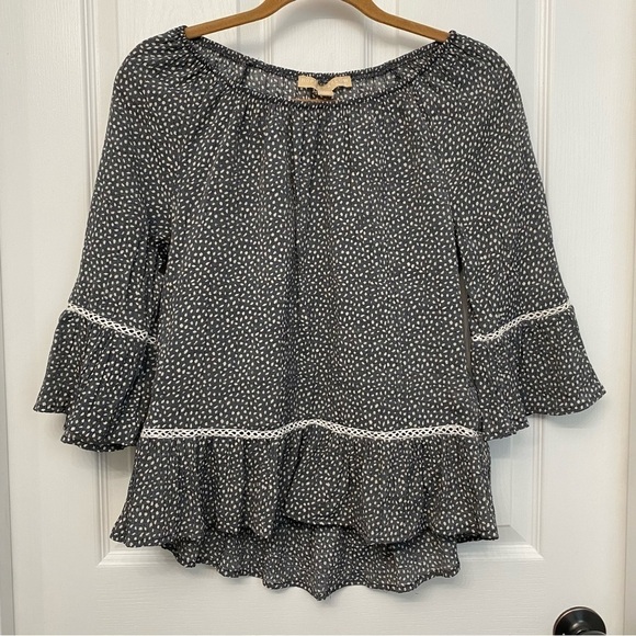 Hope & Harlow Loose Fit 3/4 Bell Sleeve Top PS Petite Small - Picture 1 of 14